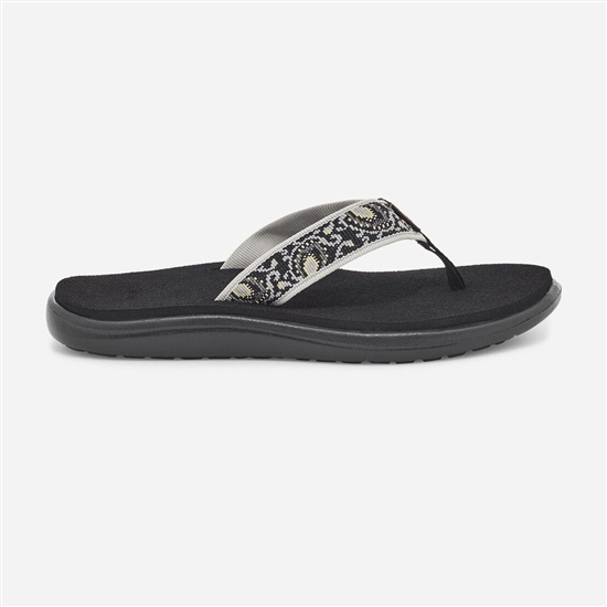 Black / Grey Women's Teva Voya Flip Flops | ITM-856172