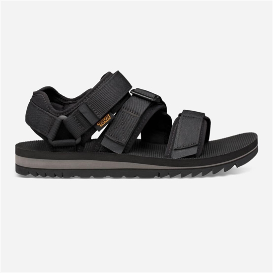 Black Men's Teva Cross Strap Trail Sandals | BFR-809465