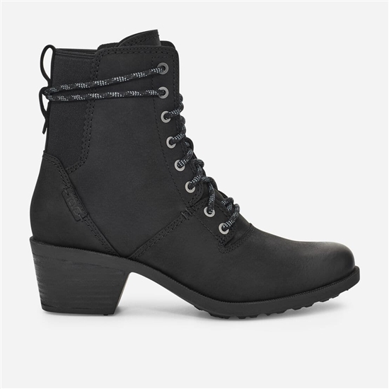 Black Women's Teva Anaya Lace Up Waterproof Boots | ZTB-210389