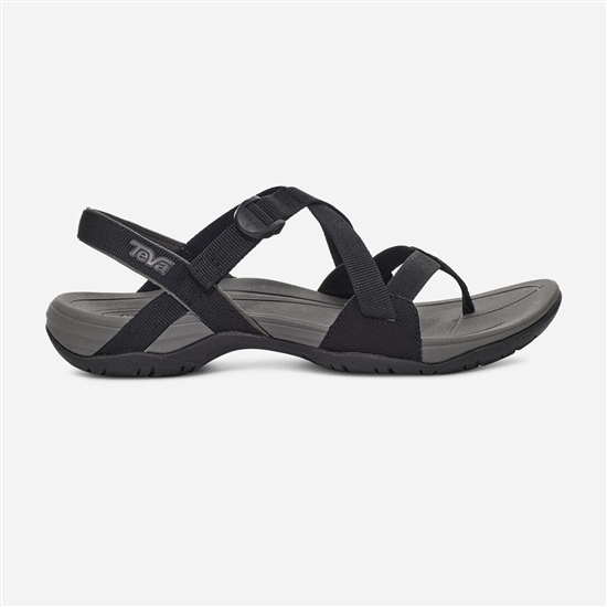 Black Women's Teva Ascona Cross Strap Sandals | HDA-632149