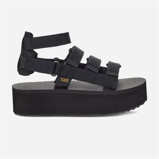 Black Women's Teva Flatform Mevia Flatforms | XOW-195023