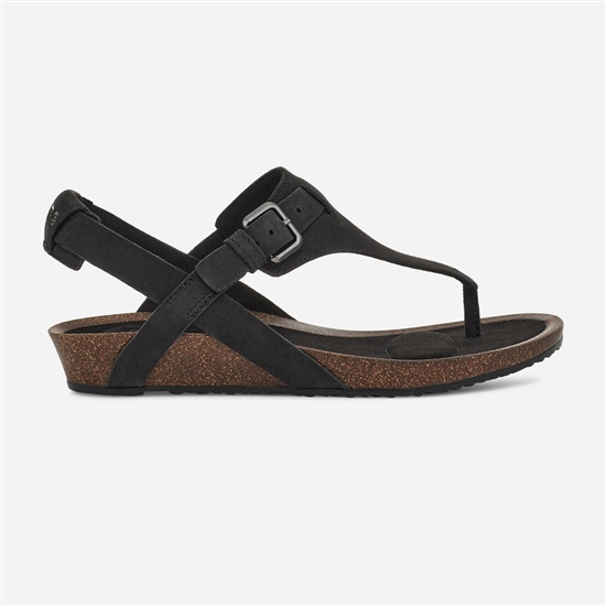 Black Women's Teva Mahonia 3-point Wedge Sandals | YTE-460932