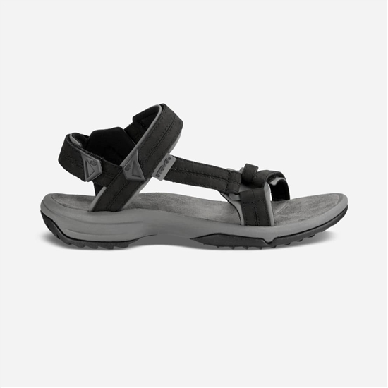 Black Women's Teva Terra Fi Lite Leather Sandals | EBK-724865