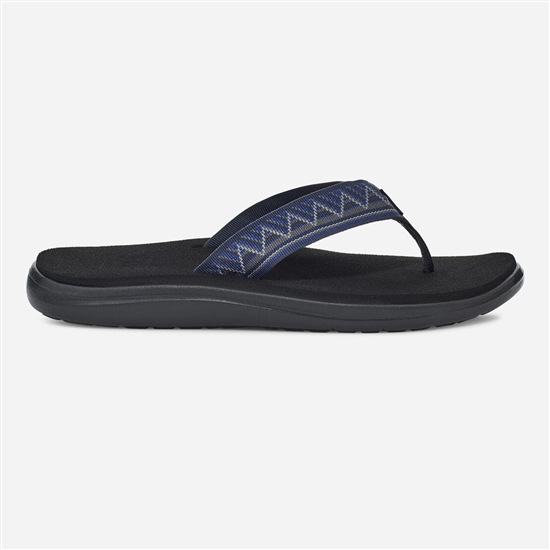 Blue / Black Men's Teva Voya Flip Flops | KZX-304512