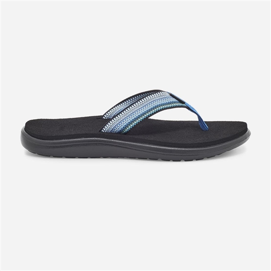 Blue / Black Women's Teva Voya Flip Flops | YRN-021456