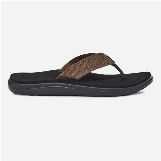 Brown / Black Men's Teva Voya Flip Flops | RTD-891340