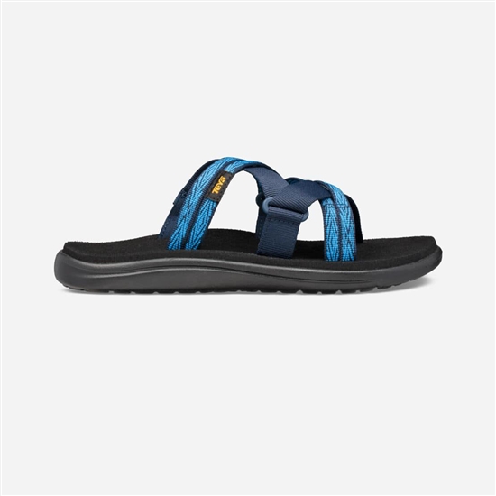 Dark Blue / Blue Women's Teva Voya Slide Sandals | EIM-036492