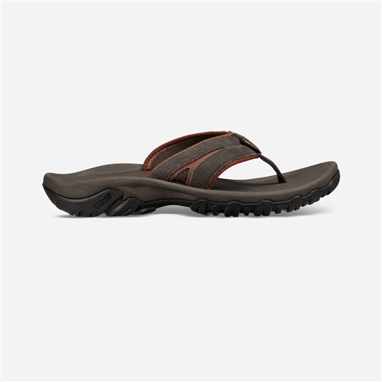 Dark Brown Men's Teva Katavi 2 Thong Flip Flops | VOS-619750