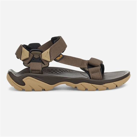 Dark Brown Men's Teva Terra Fi 5 Universal Sandals | YDF-081365