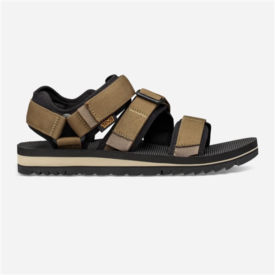 Dark Olive Men's Teva Cross Strap Trail Sandals | JZF-865201