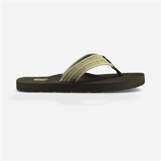 Green Men's Teva Mush Ii Canvas Flip Flops | DVK-754631