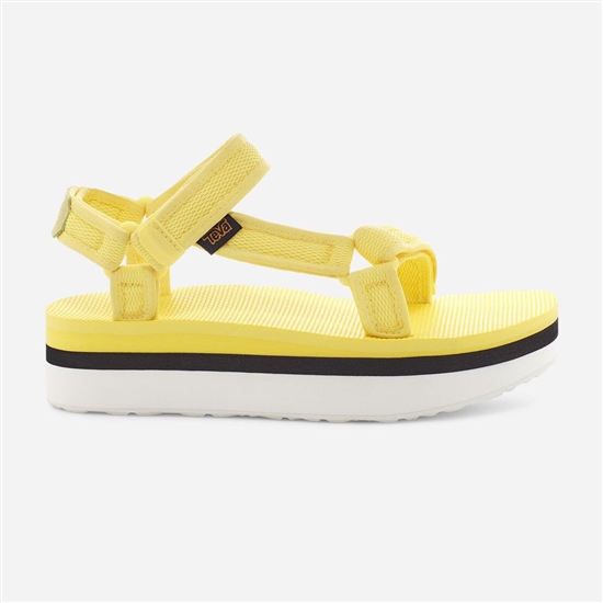 Light Yellow Women's Teva Flatform Universal Mesh Print Flatforms | KSJ-894607