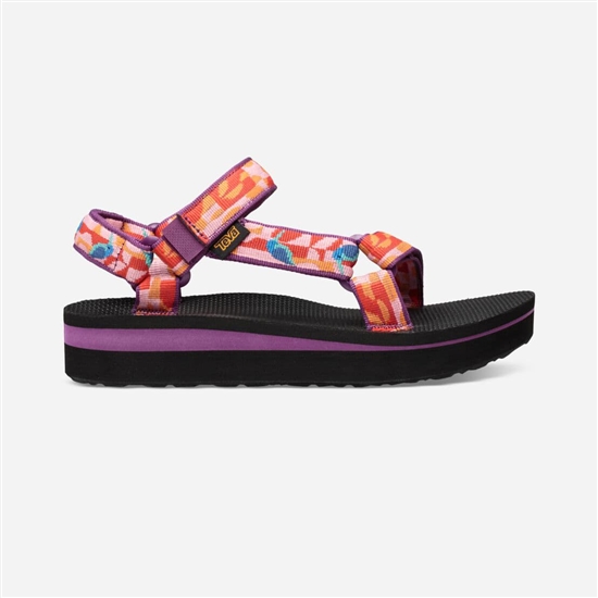 Orange / Pink Women's Teva Midform Universal Flatforms | BVZ-690312