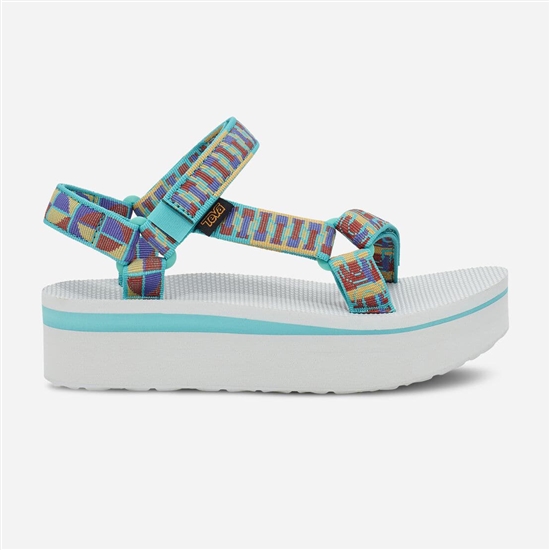 Turquoise / Grey Women's Teva Flatform Universal Flatforms | KBR-273981