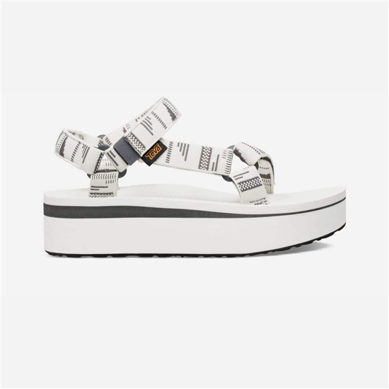 White / Black Women's Teva Flatform Universal Flatforms | GQP-103527