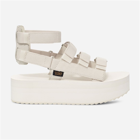 White Women's Teva Flatform Mevia Flatforms | AXH-106729