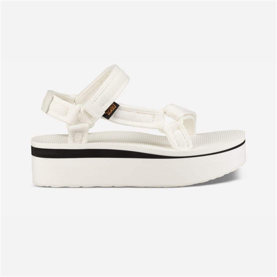 White Women's Teva Flatform Universal Mesh Print Flatforms | QIP-892473