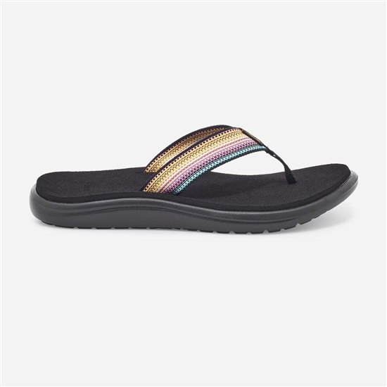 Yellow / Purple Women's Teva Voya Flip Flops | YJC-793651