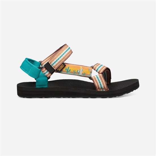 Yellow / Turquoise Women's Teva Original Universal Sandals | WKJ-578102